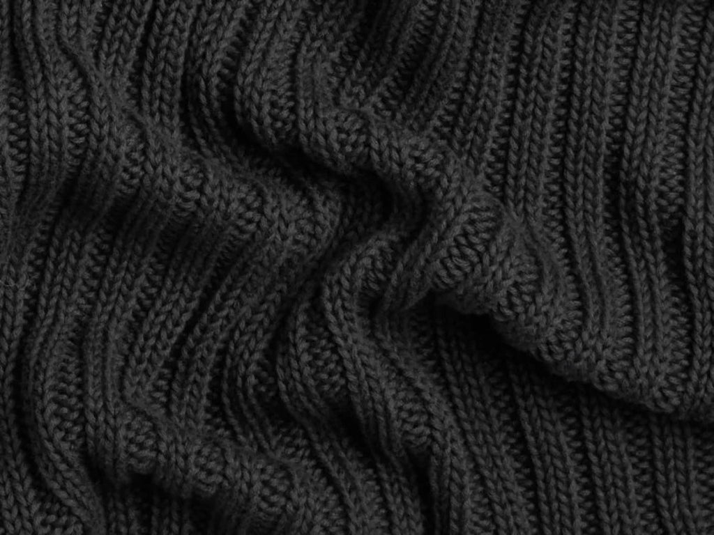 Oversized Rib Knit Throw